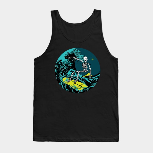 SKELETON SURFER Tank Top by mustokogeni